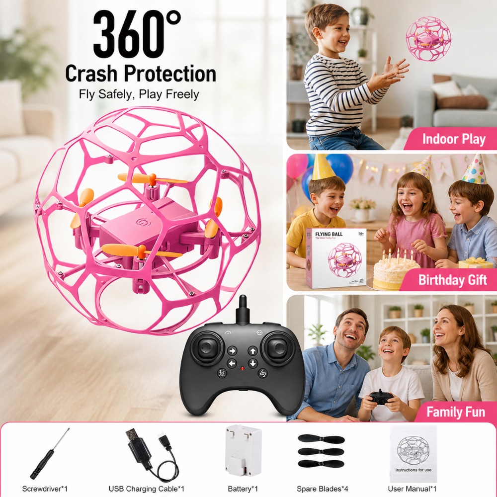 Dron RC con Forma de Balón de  - Drone Led Light reseña y precio